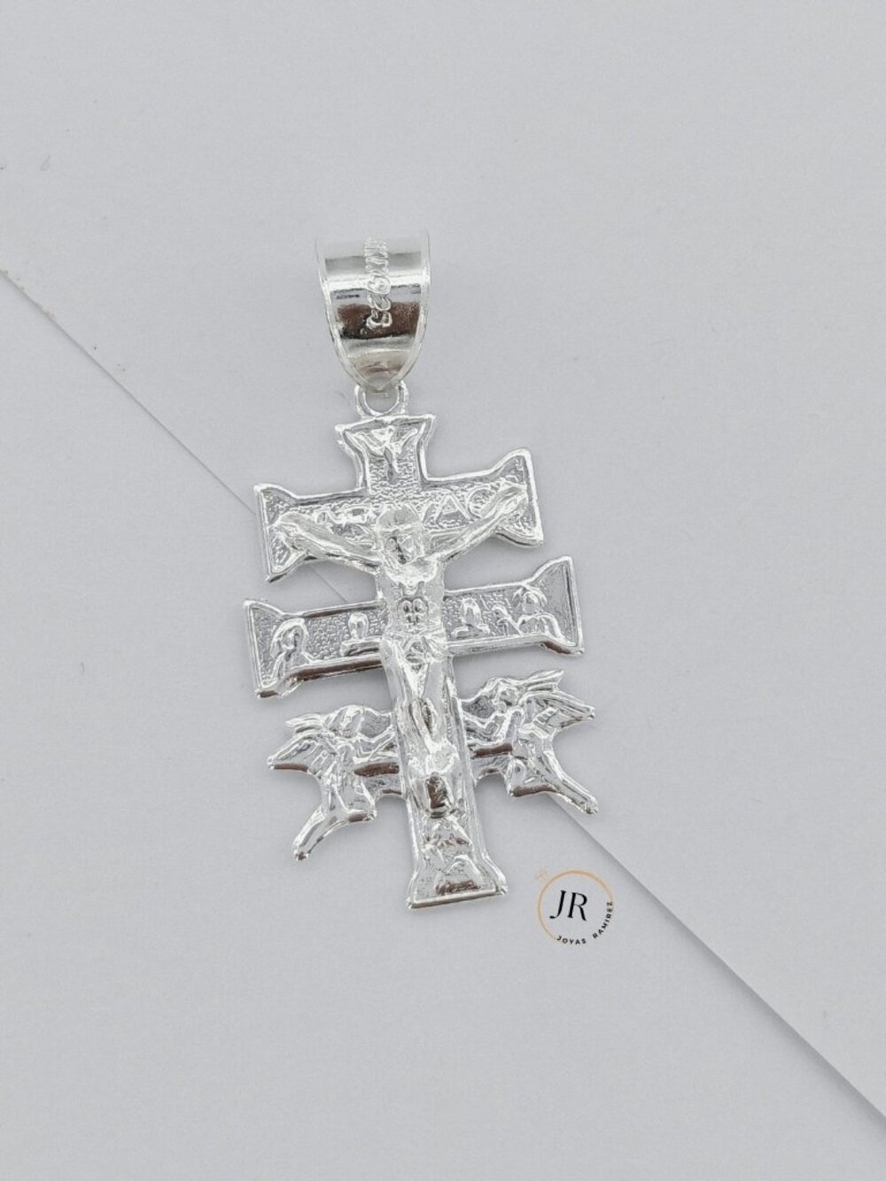 26x18mm Caravaca Cross Pendant 925 Sterling Silver Protection Crucifix